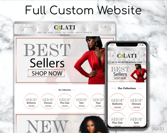 White Elegance in Fashion, Fully Finished Website (Shopify, Wix & Squarespace)