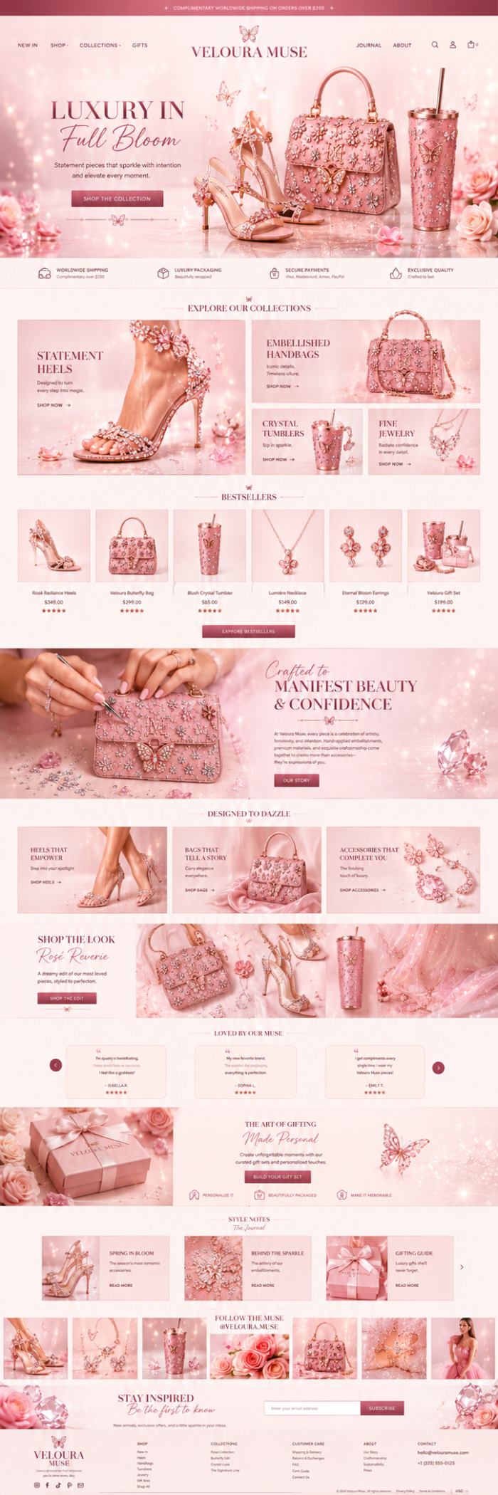 Luxury Accessories Boutique Website Design