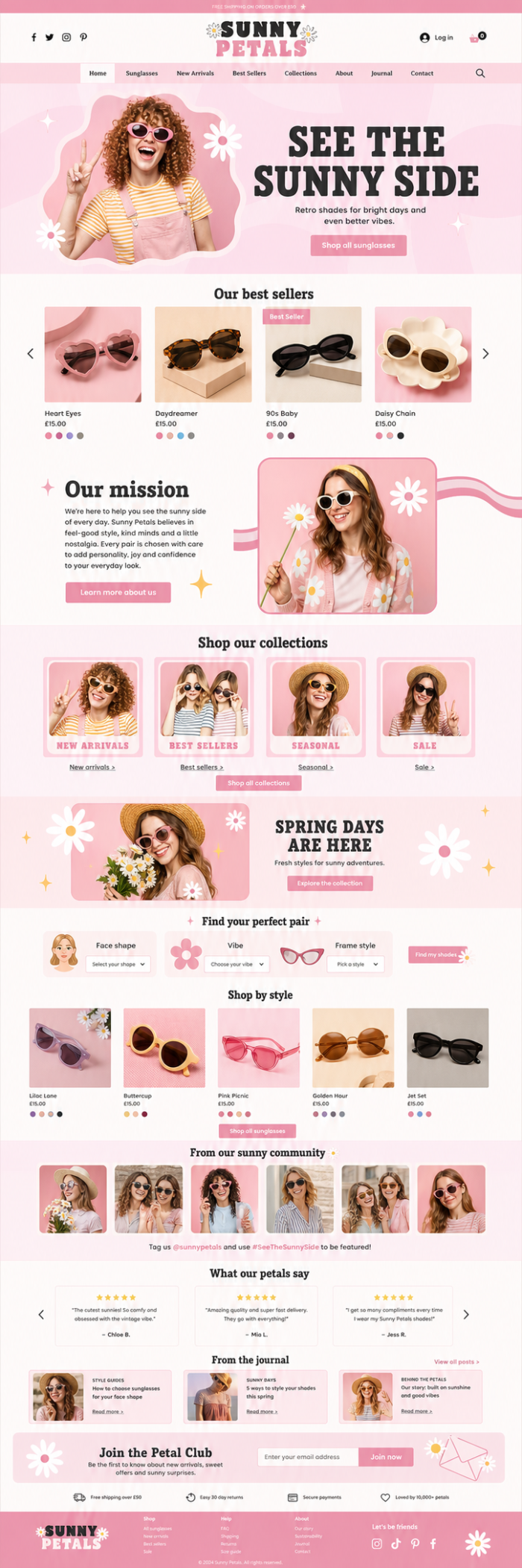 Sunglasses & Eyewear Shop Website Design